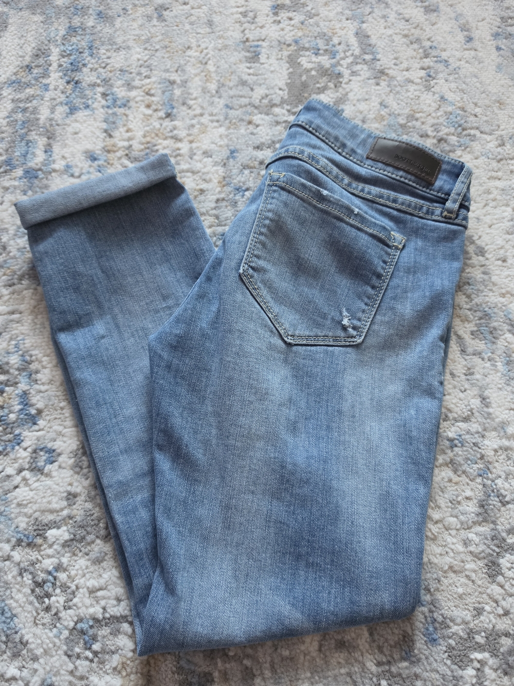 Bootlegger Skinny Jeans in Light Blue Wash